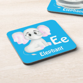 Elefant personalisieren ABC: Buchstabe E - Ihren N Getränkeuntersetzer