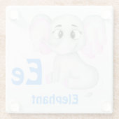 Elefant personalisieren ABC: Buchstabe E - Ihren N Glasuntersetzer (Rückseite)