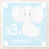 Elefant personalisieren ABC: Buchstabe E - Ihren N Glasuntersetzer (Rückseite)