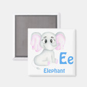 Elefant personalisieren ABC: Buchstabe E - Ihren N Magnet (Vorderseite/Rückseite)