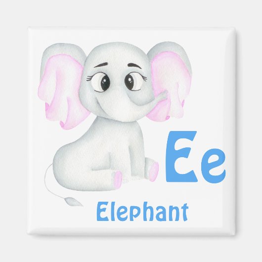Elefant personalisieren ABC: Buchstabe E - Ihren N Magnet (Vorne)