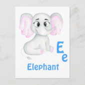 Elefant personalisieren ABC: Buchstabe E - Ihren N Postkarte (Vorderseite)
