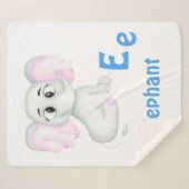 Elefant personalisieren ABC: Buchstabe E - Ihren N Sherpadecke (Vorderseite (Horizontal))