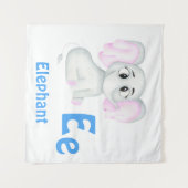 Elefant personalisieren ABC: Buchstabe E - Ihren N Wandteppich (Vorderseite (Horizontal))