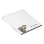 Elefant-personalisierter Name Notizblock (angewinkelt)