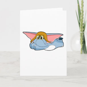 Elefant Pilot Pilot hat Karte