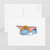 Elefant Pilot Pilot hat Postkarte (Vorne/Hinten)