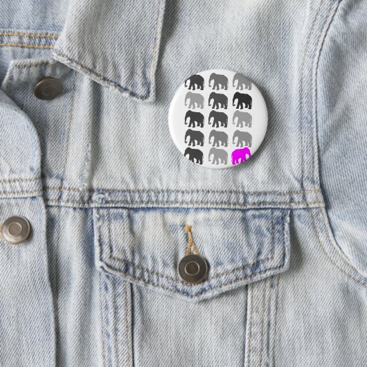 Elefant PopArt Geschenke Button (Beispiel)