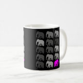 Elefant PopArt Geschenke Kaffeetasse (VorderseiteRechts)