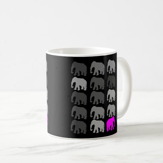 Elefant PopArt Geschenke Kaffeetasse (VorderseiteRechts)