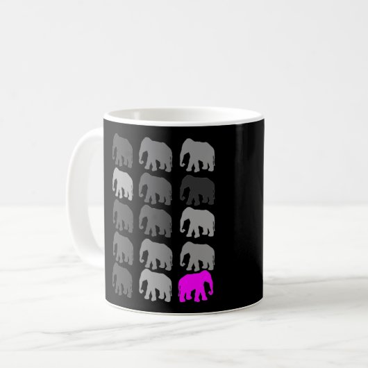 Elefant PopArt Geschenke Kaffeetasse (Vorderseite Links)