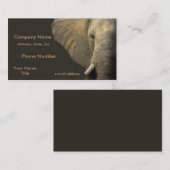 Elefant-Porträt Visitenkarte (Vorne/Hinten)