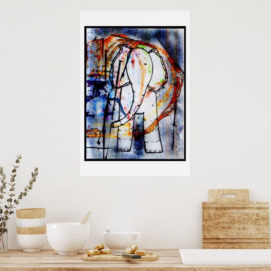 Elefant Poster (Küche)
