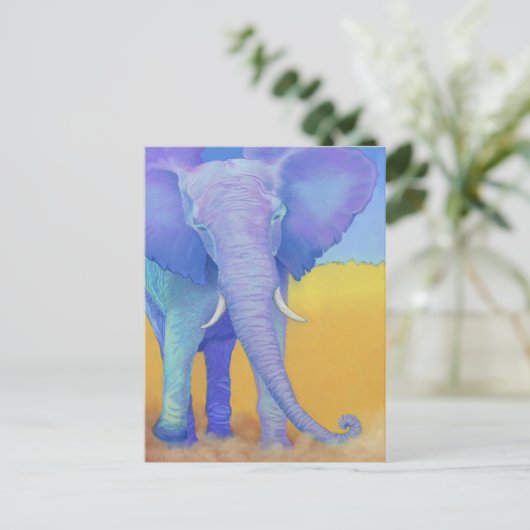 Elefant Postkarte (Stehend Vorderseite)