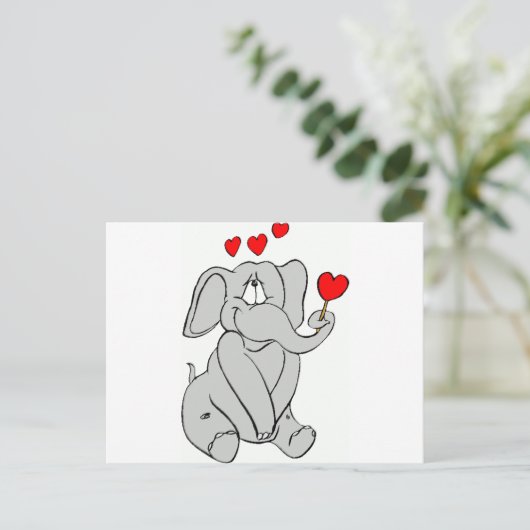 Elefant Postkarte (Stehend Vorderseite)