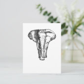 Elefant Postkarte (Stehend Vorderseite)