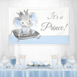 Elefant Prinz Baby Shower Banner