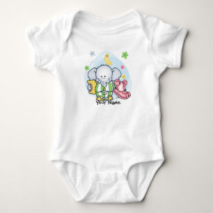 Elefant-Pyjamas Baby Strampler
