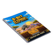 Elefant, Retro-8-Bit-Pixelkunst Notizblock (Rechte Seite)
