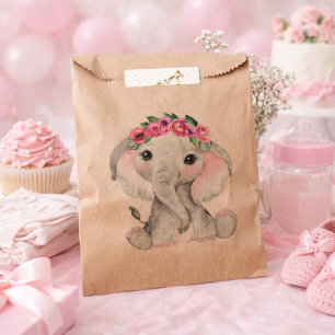 Elefant rosa Baby Shower Geschenk für Mädchen Geschenktütchen