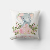 Elefant-rosa Kissen (Vorderseite)