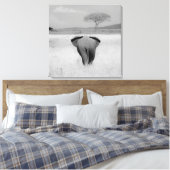 Elefant, rückseitig ummantelte Canvas Leinwanddruck (Insitu (Schlafzimmer))