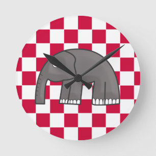 Elefant Runde Wanduhr