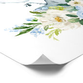 Elefant, Safari, Blumen, Junge Kinderzimmer Poster (Ecke)