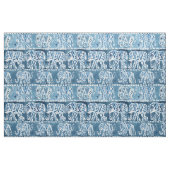 ELEFANT-SAFARI Boho Stammes- Indigo-Aquarell Stoff (Fat Quarter (45,7 x 55,9 cm))