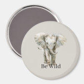 Elefant Safari-Tier Magnet (Vorderseite/Rückseite)