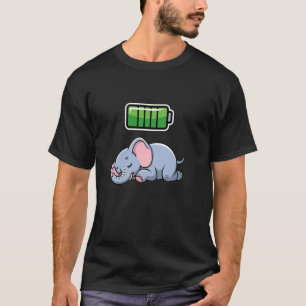 Elefant Schläft Aufladen Nacht Schlafenszeit T-Shirt