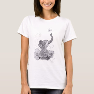 Elefant-Schmetterling T-Shirt