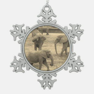 Elefant-Schneeflocke-Verzierung Schneeflocken Zinn-Ornament