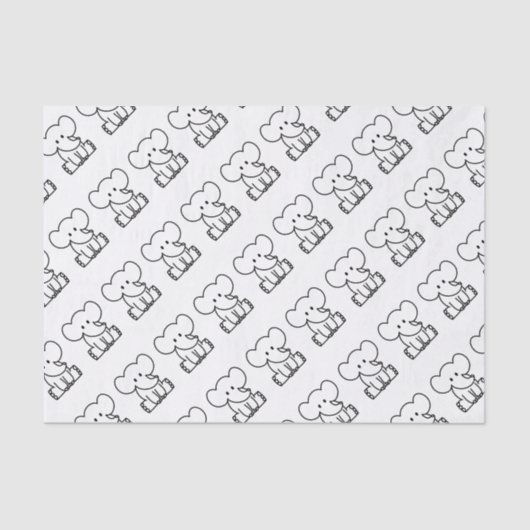 Elefant Seidenpapier (Vorderseite)