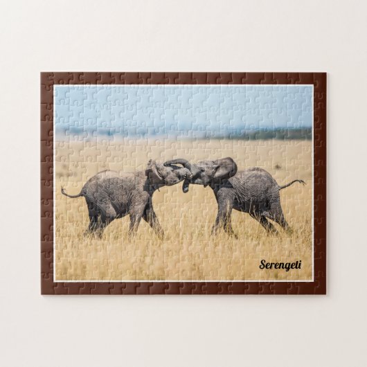 Elefant Serengeti Afrika Savanne Wildtiere Puzzle (Horizontal)