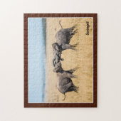 Elefant Serengeti Afrika Savanne Wildtiere Puzzle (Vertikal)