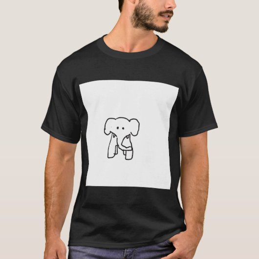 Elefant-Shirt der Männer T-Shirt (Vorderseite)
