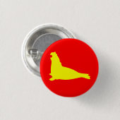 Elefant-Siegel-Knopf-Gelb-Rot Button (Vorne & Hinten)