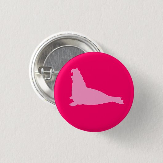Elefant-Siegel-Knopf-Rosa Button (Vorne & Hinten)