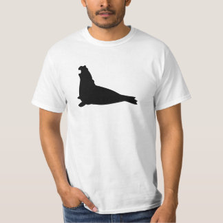Elefant-Siegel-Shirt-Schwarzes T-Shirt