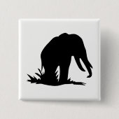 Elefant Silhouette Button (Vorderseite)