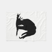 Elefant Silhouette Fleecedecke (Vorderseite (Horizontal))