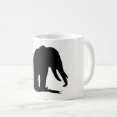 Elefant Silhouette Kaffeetasse (VorderseiteRechts)