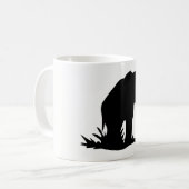 Elefant Silhouette Kaffeetasse (Vorderseite Links)