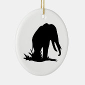 Elefant Silhouette Keramik Ornament (Rechts)