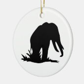 Elefant Silhouette Keramik Ornament (Links)