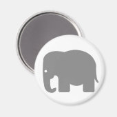 Elefant Silhouette Magnet (Vorderseite/Rückseite)