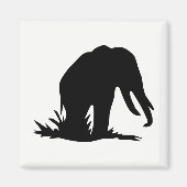 Elefant Silhouette Magnet (Vorne)