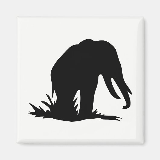 Elefant Silhouette Magnet (Vorne)