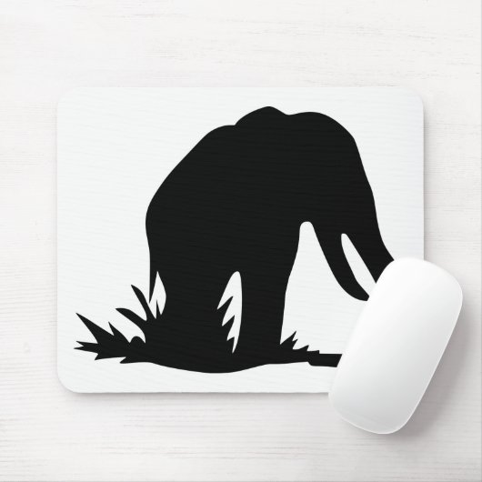 Elefant Silhouette Mousepad (Mit Mouse)